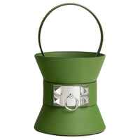 HERMES Epsom Calfskin Handbag Regular Women's A8 Yuka Ribbon Green