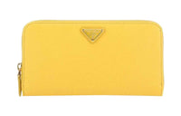 PRADA Leather Wallet Women's Yellow