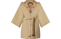 LOUIS VUITTON Signature Hooded Wrap Robe Coat