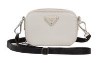 PRADA Saffiano Leather Shoulder Bag Crossbody Bag Mini Men's White