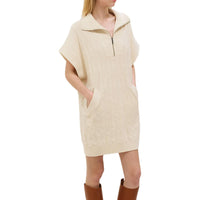 HERMES SS25 Short-Sleeved Dresses Women's Ecru