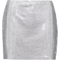PRADA Crystal embellished Cotton Miniskirt