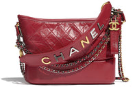 CHANEL Gabrielle Calfskin Backpack Shoulder Bag Crossbody Bag Handbag Medium Size Women's Red