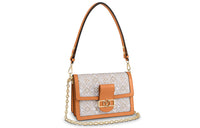 LOUIS VUITTON Dauphine Cow Leather Handbag Shoulder Bag Crossbody Bag Medium Size Women's Brown/White