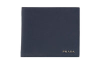 PRADA Leather Wallet Women's Blue/Gray