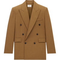 SAINT LAURENT Business Suit Coat Women's Mustard Green