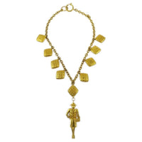 CHANEL 1990 2000s Mademoiselle Chain Pendant Necklace