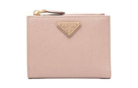 PRADA Grained Leather Wallet Women's Pink