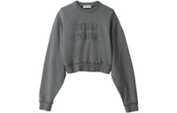 MIU MIU SS24 Sweatshirt Women's Iron Gray