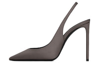 SAINT LAURENT Zoe Slim Heel High Heels 10.5cm Women's Gray