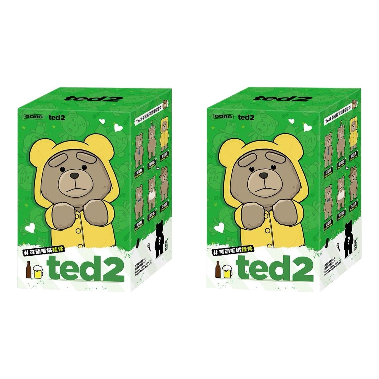 Pop Mart Ted2 Teddy Bear Action Plush Pendant Sealed Case (2 Blind Boxes)  PPMT-2503-0035-825285744