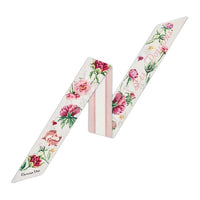 DIOR Mulberry Silk Scarves Women's Light Pink