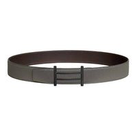 HERMES Calfskin Leather Belts Men's Brown Width 3.8CM