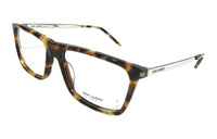 SAINT LAURENT Acetate Metal Square Eyeglass Frames Unisex Tortoiseshell