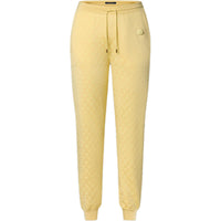 LOUIS VUITTON Monogram Jacquard Jogging Pants Knitted Sports Pants Women's Light Yellow
