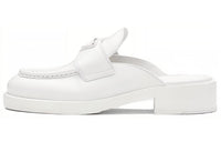 PRADA Rubber Sole Slip Resistant Slippers Women's White