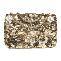 CHANEL Metal Shoulder Bag Women's Gold