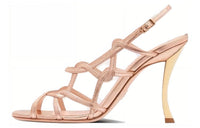 DIOR D Fame One Strap Sandals Women's Nude