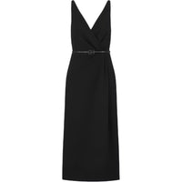 DIOR Wraparound Mid-Length Sleeveless Dress Women's Black