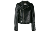 SAINT LAURENT Leather Jacket Women's Black