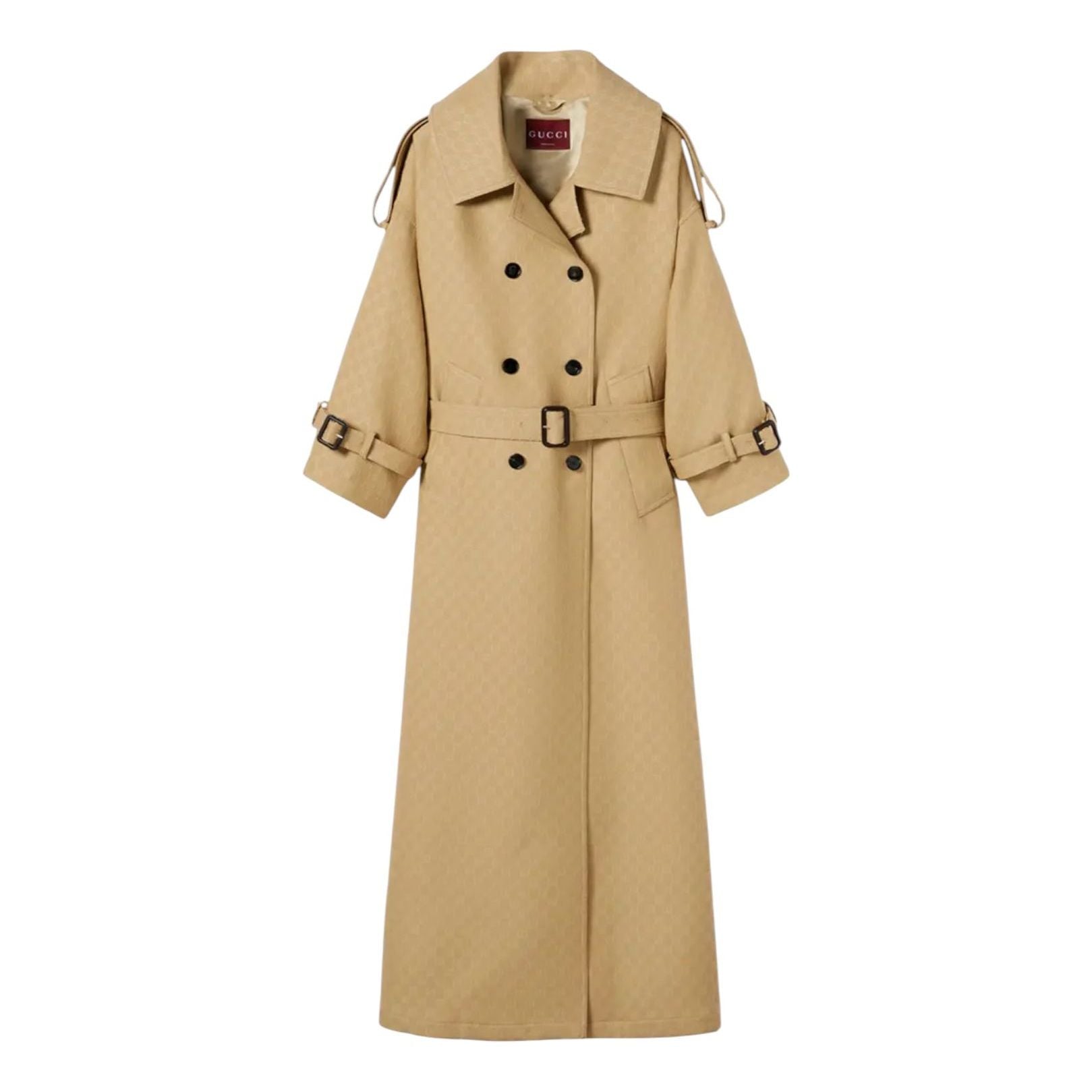 (WMNS) Gucci Double Breasted Coat 'Archive Beige' 828105-Z8BZX-2071