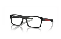 PRADA Metal Rectangular Eyeglass Frames Men's Black