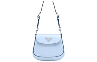 PRADA Shiny Leather Portable Crossbody Bag Shoulder Bag Mini Women's Sky Blue