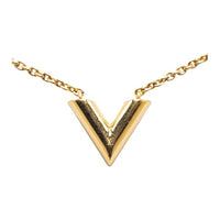LOUIS VUITTON 2021 Plated Essential V Necklace Costume Necklace