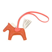 HERMES Sheepskin Pendants Women's Orange