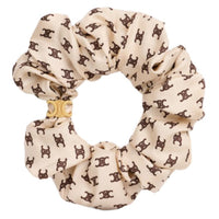 CELINE Scrunchy Mini Triomphe In Silk And Brass With Gold Finish