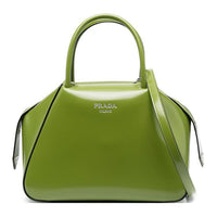 PRADA Calfskin Shoulder Bag Crossbody Bag Handbag Small Size Women's Apple Green