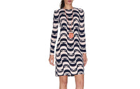 CHANEL Long-Sleeved Dresses Women's Pink Blue Multicolor