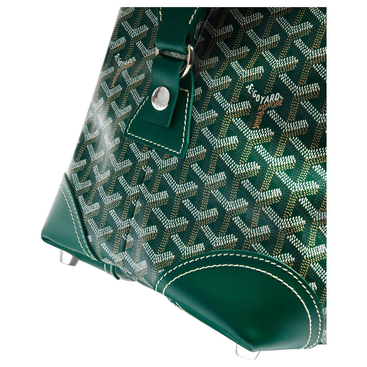 GOYARD Bowling Canvas With Leather Shoulder Bag Crossbody Bag Handbag Travel Bag Unisex Green