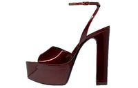 SAINT LAURENT One Strap Sandals Women's Deep Bordeaux
