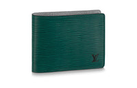 LOUIS VUITTON Epi Leather With Calfskin Trim Wallet Men's Dark Green