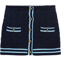 PRADA SS24 Casual Short Skirts Women's Midnight Blue