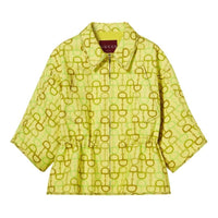 (WMNS) Gucci Printed Short Sleeve Boxy Jacket 'Lime Green' 831867-ZAS9M-3003