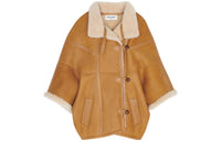 SAINT LAURENT FW22 Cloak Coat Women's Brown