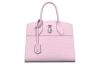 LOUIS VUITTON CITY STEAMER Matte Crocodile Leather Handbag Medium Size Women's Rose Mats