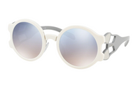 PRADA Plastic Round Sunglasses Women's White