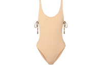 LOUIS VUITTON Open Side One-Piece Swimsuit Bikini Women's Light Brown