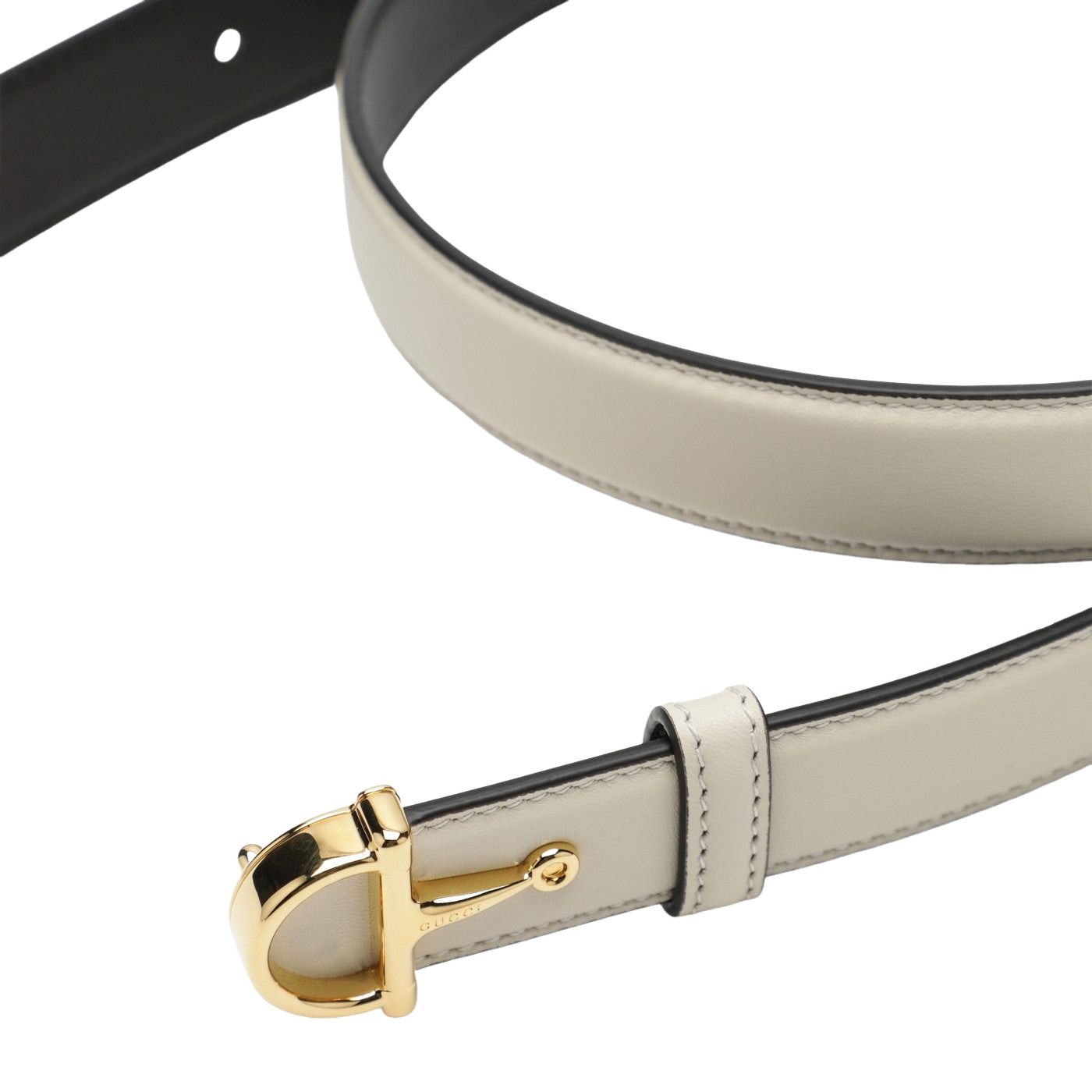 (WMNS) Gucci 26 Thin Belt with Half-Horsebit Buckle 'White' 836993-AAEC2-9540