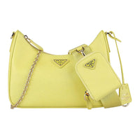 PRADA Re Edition Calfskin Shoulder Bag Women's Yellow