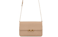 SAINT LAURENT LE MAILLON Smooth Leather Shoulder Bag Crossbody Bag Women's Dark Beige
