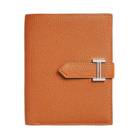 HERMES Bearn Mysore Goat Skin Wallet Women's 93 Orange Hermes Orange Combo