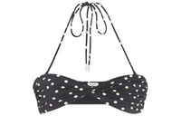 SAINT LAURENT Dotted Bandeau Bikini Top