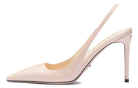 PRADA Patent Slim Heel High Heels 9.5cm Women's Pink