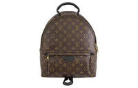 LOUIS VUITTON Palm Springs Canvas With Leather Mini Backpack Medium Size Women's Dark Coffee