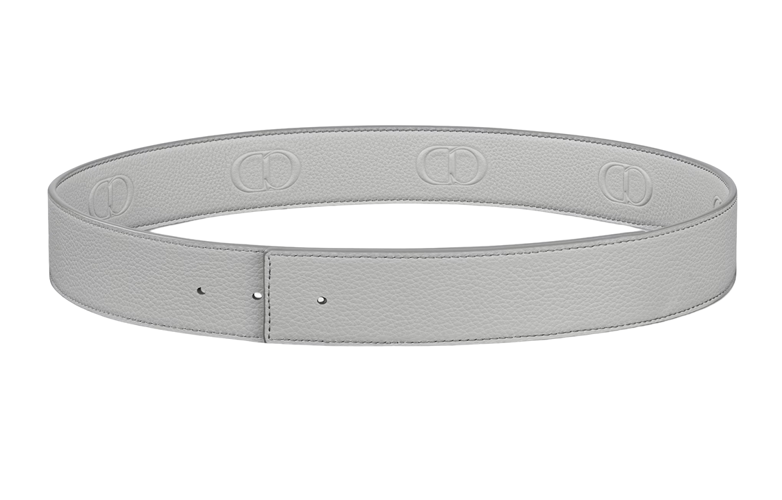DIOR - Leather Belts Men's Gray -