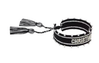 DIOR Resin Pearls Bracelets Women's Black